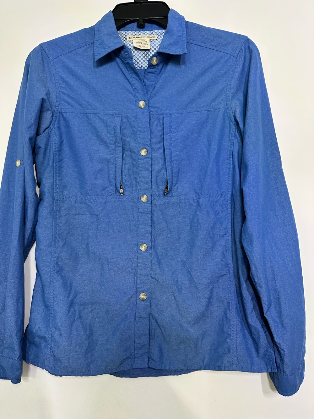 ExOfficio Lightweight Blue Button-Front Women's Jacket